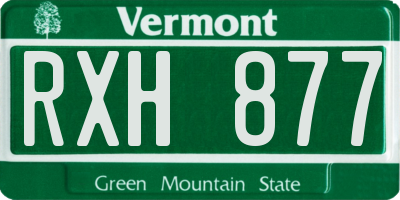 VT license plate RXH877