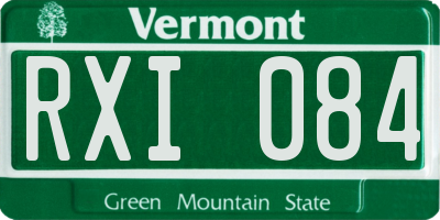 VT license plate RXI084