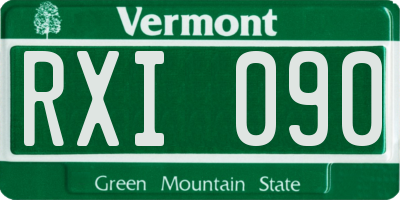 VT license plate RXI090