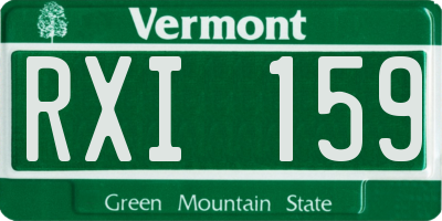 VT license plate RXI159
