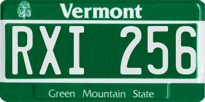VT license plate RXI256
