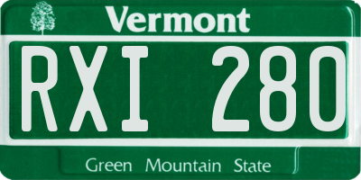 VT license plate RXI280