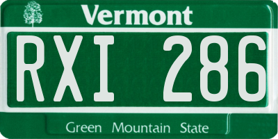VT license plate RXI286