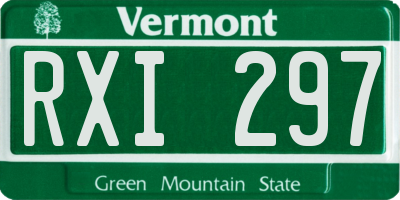 VT license plate RXI297