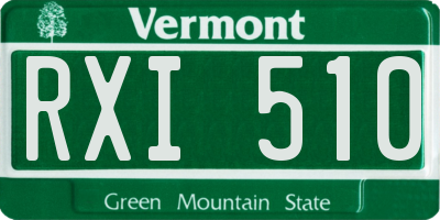 VT license plate RXI510