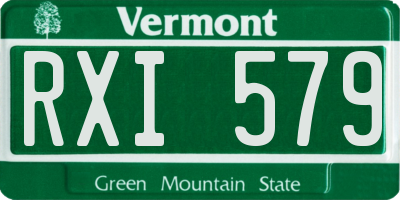 VT license plate RXI579