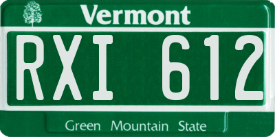 VT license plate RXI612