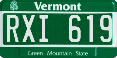 VT license plate RXI619