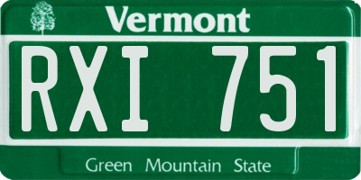VT license plate RXI751