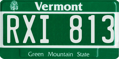 VT license plate RXI813