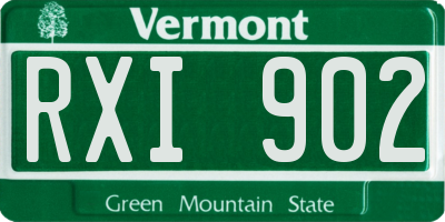 VT license plate RXI902