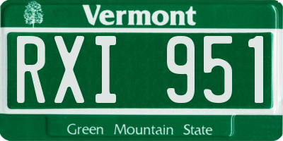 VT license plate RXI951