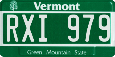 VT license plate RXI979