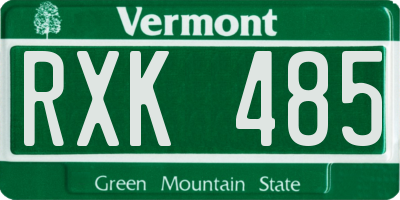 VT license plate RXK485