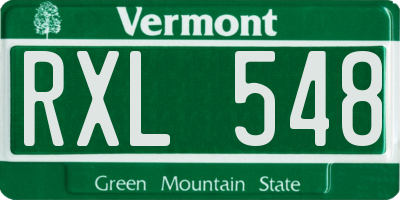 VT license plate RXL548