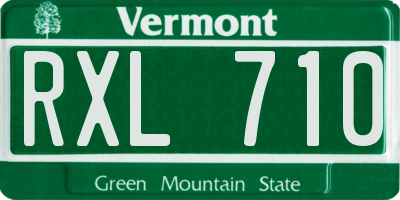 VT license plate RXL710