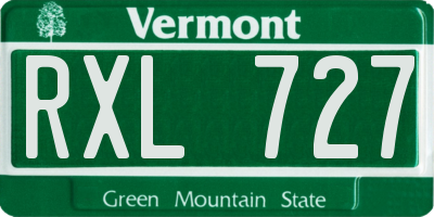VT license plate RXL727