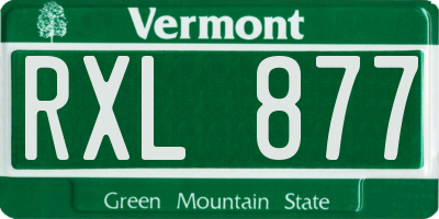 VT license plate RXL877