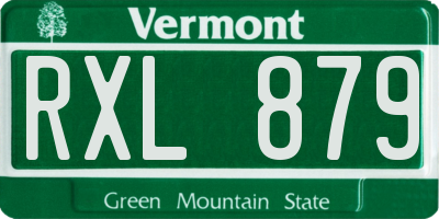 VT license plate RXL879