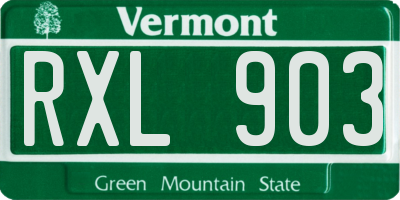 VT license plate RXL903