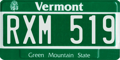 VT license plate RXM519