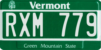VT license plate RXM779