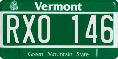 VT license plate RXO146