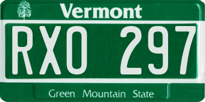 VT license plate RXO297
