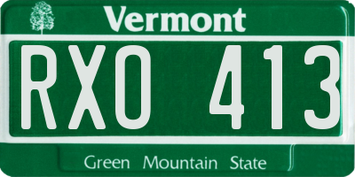 VT license plate RXO413