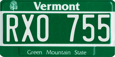 VT license plate RXO755