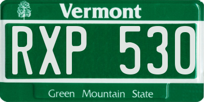 VT license plate RXP530