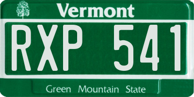 VT license plate RXP541