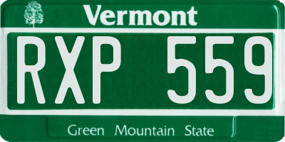 VT license plate RXP559
