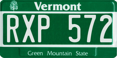 VT license plate RXP572