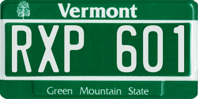 VT license plate RXP601