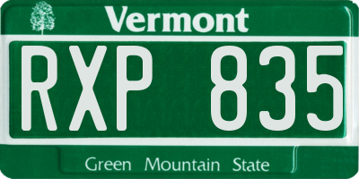 VT license plate RXP835