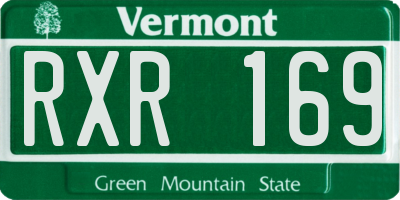 VT license plate RXR169
