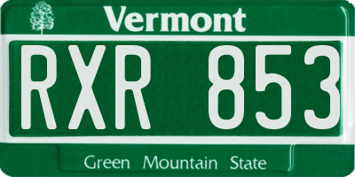 VT license plate RXR853