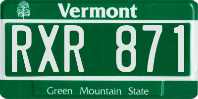 VT license plate RXR871