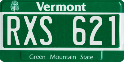 VT license plate RXS621