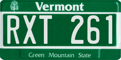 VT license plate RXT261