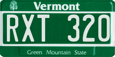 VT license plate RXT320