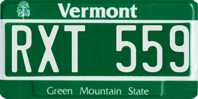 VT license plate RXT559