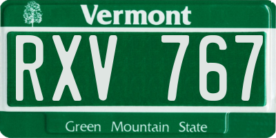 VT license plate RXV767