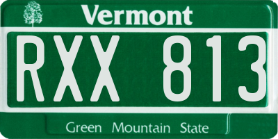 VT license plate RXX813