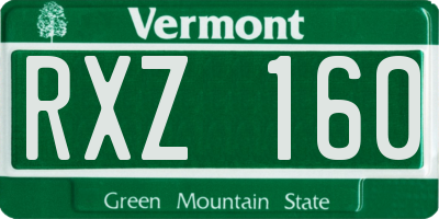 VT license plate RXZ160