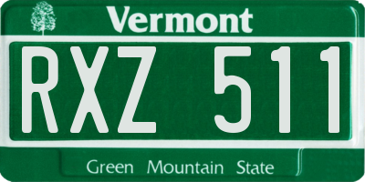 VT license plate RXZ511