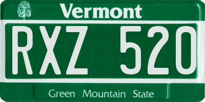 VT license plate RXZ520