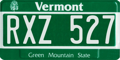 VT license plate RXZ527