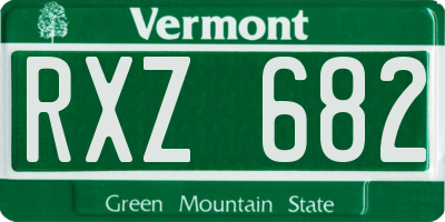 VT license plate RXZ682